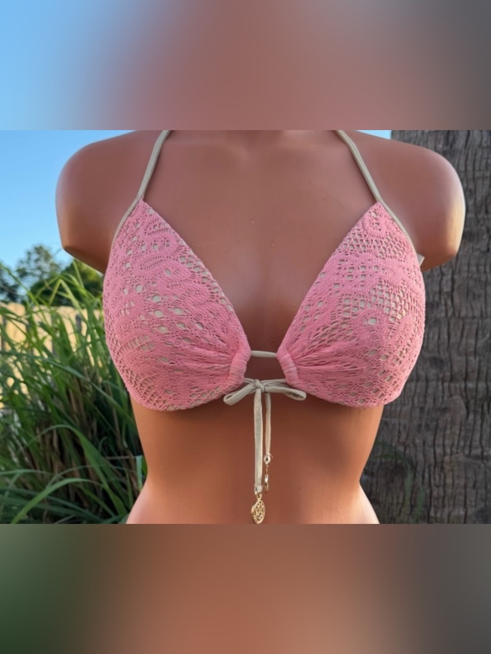 LULI FAMA Coral “Delicia” Bikini L Top